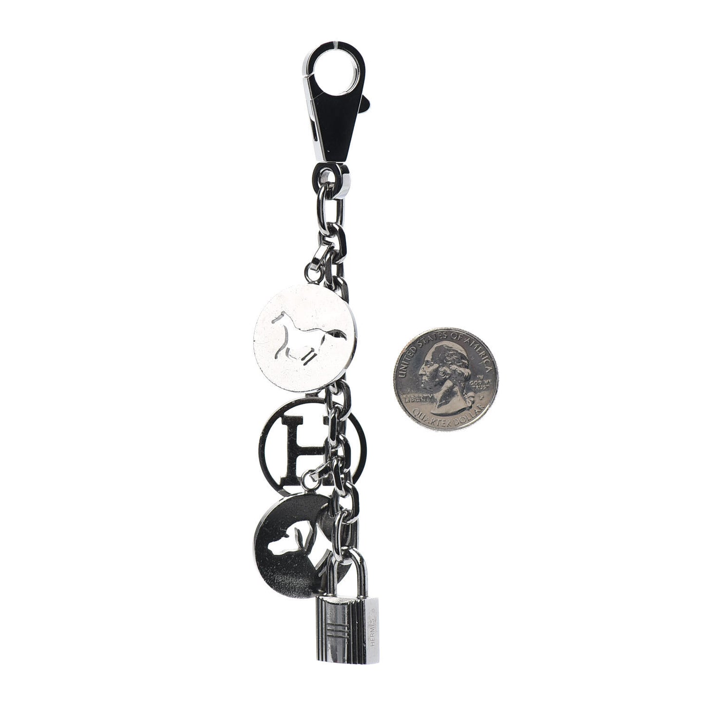 Palladium Breloque Bag Charm Silver