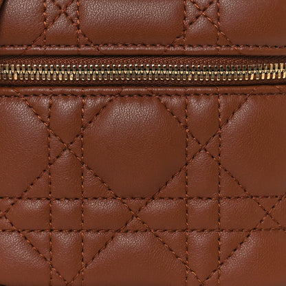 Christian Dior Lambskin Cannage Micro Lady Dior Vanity Case Cognac 6 of 12