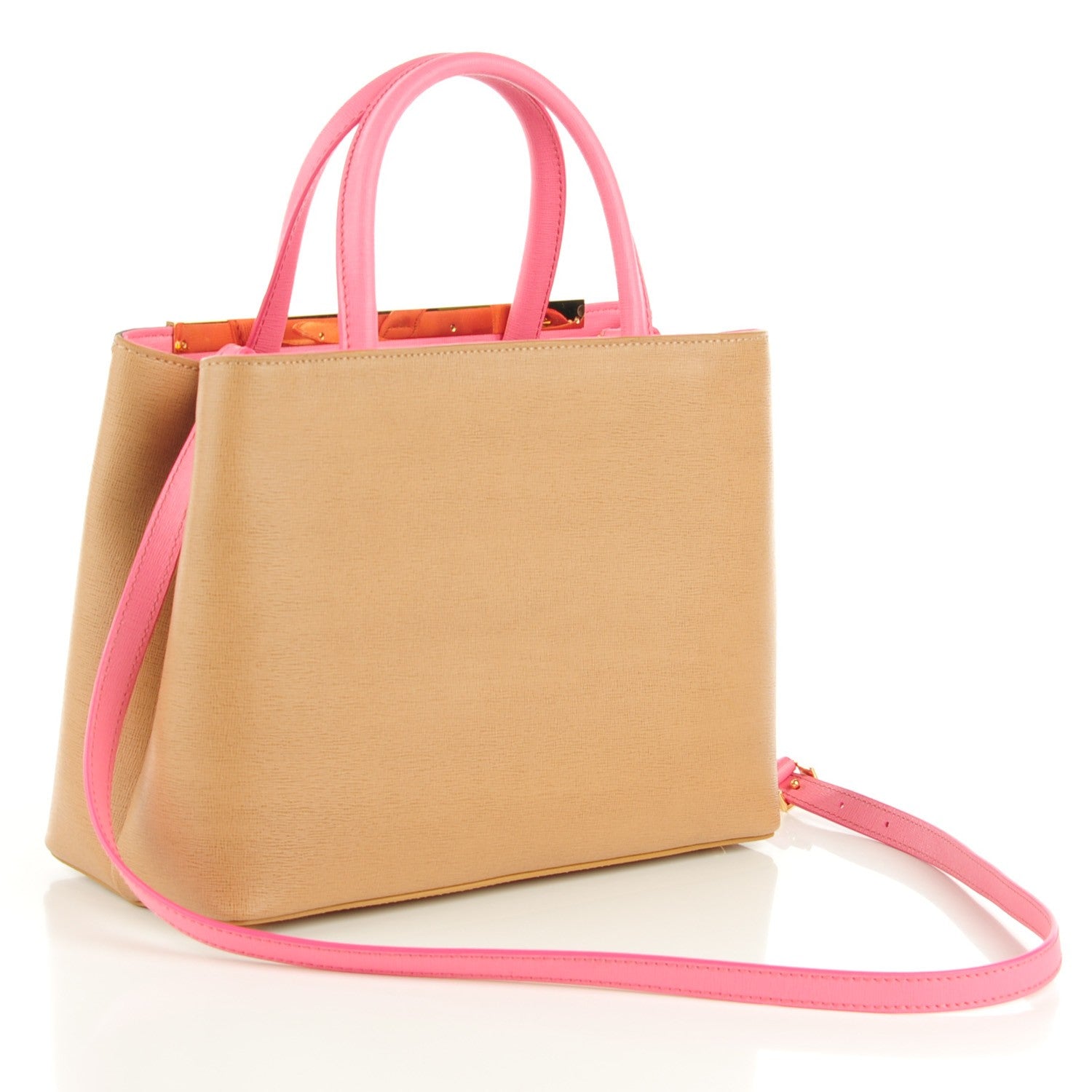 Fendi Vitello Elite Monster Petite 2Jours Tote Cuoio Lollypop Multicolor 3 of 9