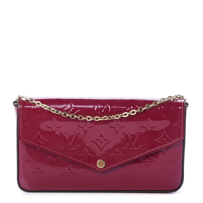 Louis Vuitton Vernis Felicie Chain Wallet Magenta 1 of 7