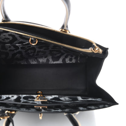 Louis Vuitton Canvas Calfskin Wild Animal Print City Steamer MM Black 5 of 11