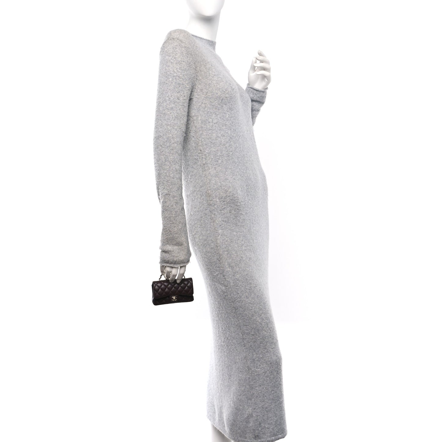 Lambskin Quilted Mini Double Flap With Hook Dark Brown