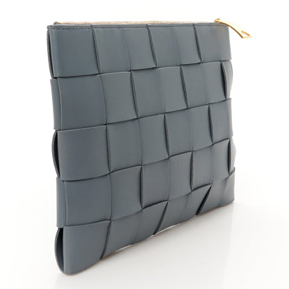 Bottega Veneta Nappa Maxi Intrecciato Cassette Flat Zip Medium Pouch Thunder 3 of 8