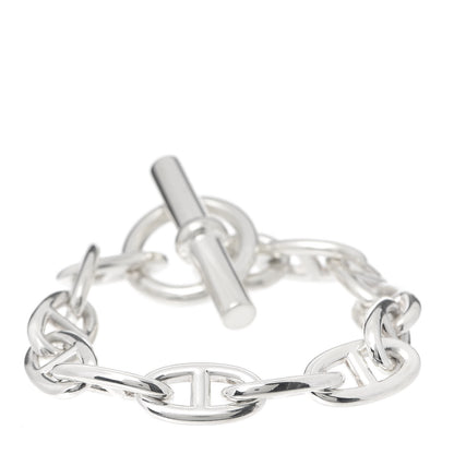 Hermes Sterling Silver TGM Chaine D'Ancre Bracelet 1 of 5