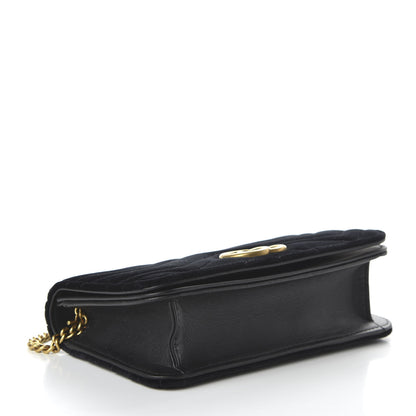 Gucci Velvet Matelasse GG Marmont Mini Bag Black 4 of 10