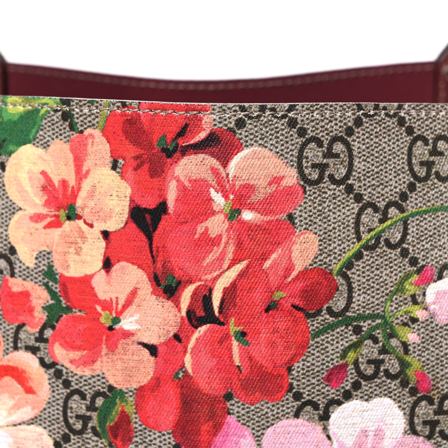 GG Supreme Monogram Blooms Large Reversible Tote Beige Multicolor Dry Rose