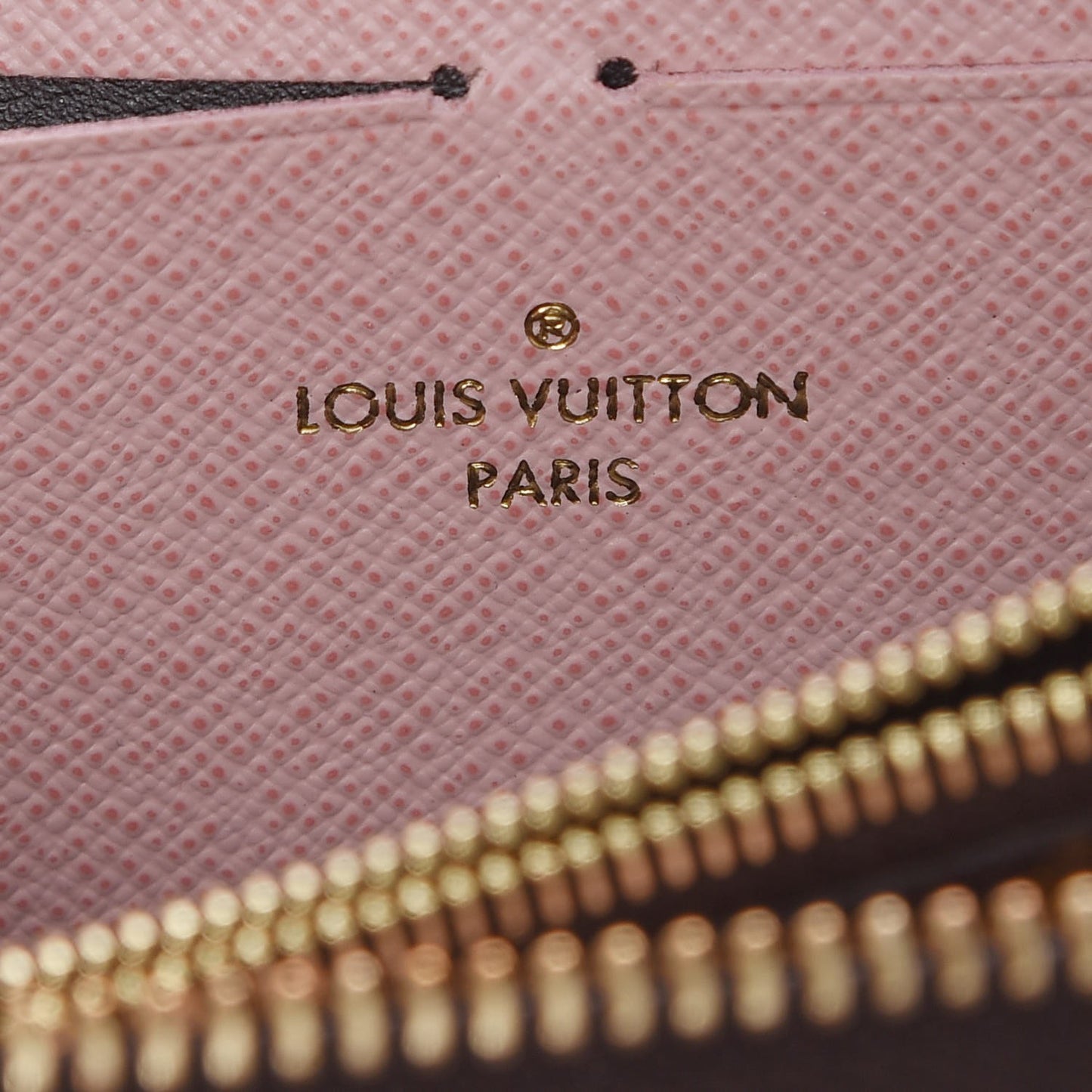 Monogram Clemence Wallet Rose Ballerine