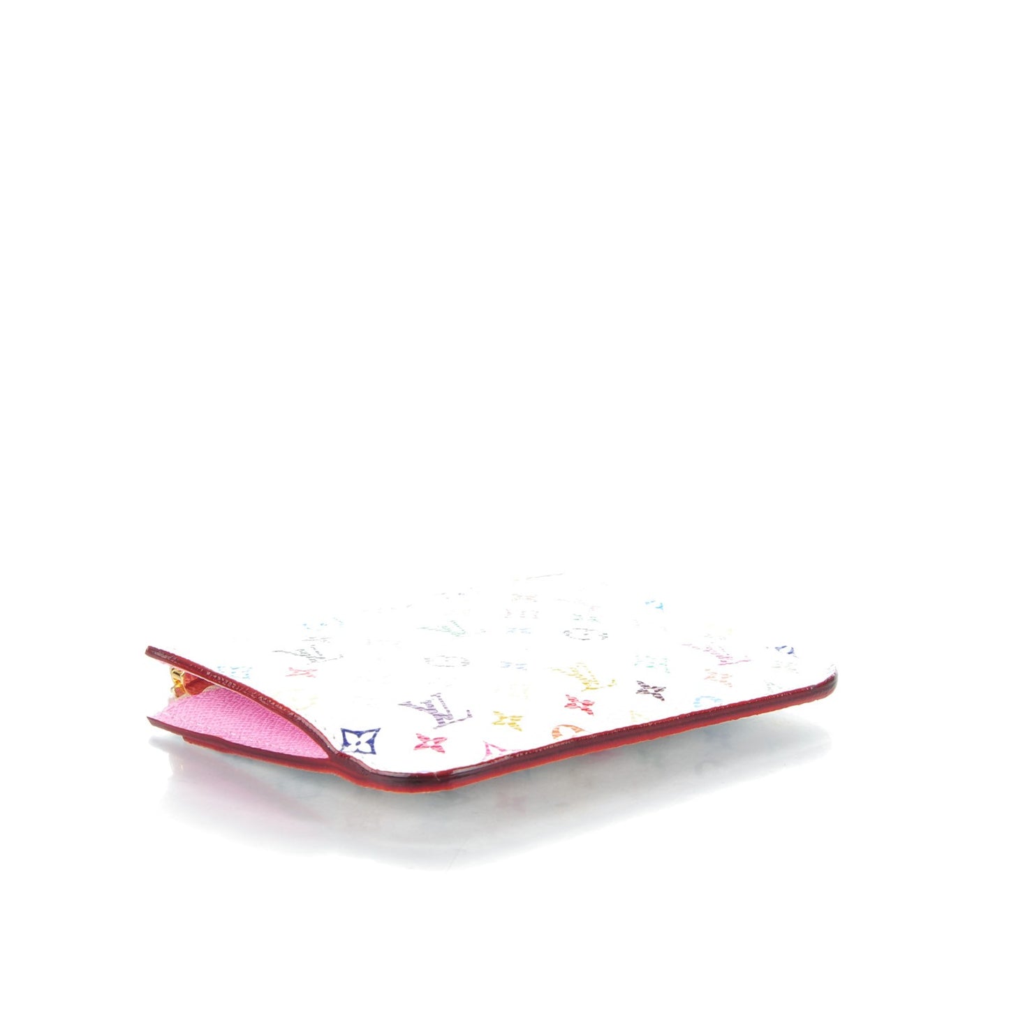 Monogram Multicolor Key Pouch White Litchi