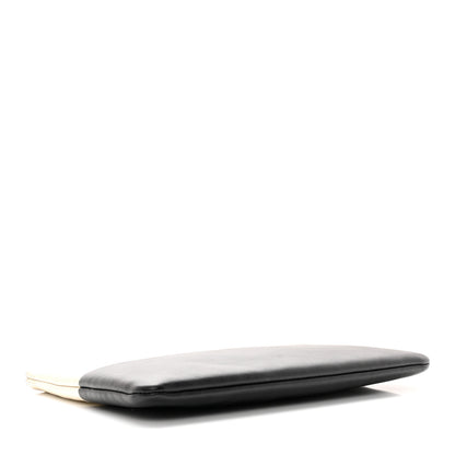 Chanel Metallic Goatskin Lambskin Medium Boy Cosmetic Case Black Gold 4 of 14