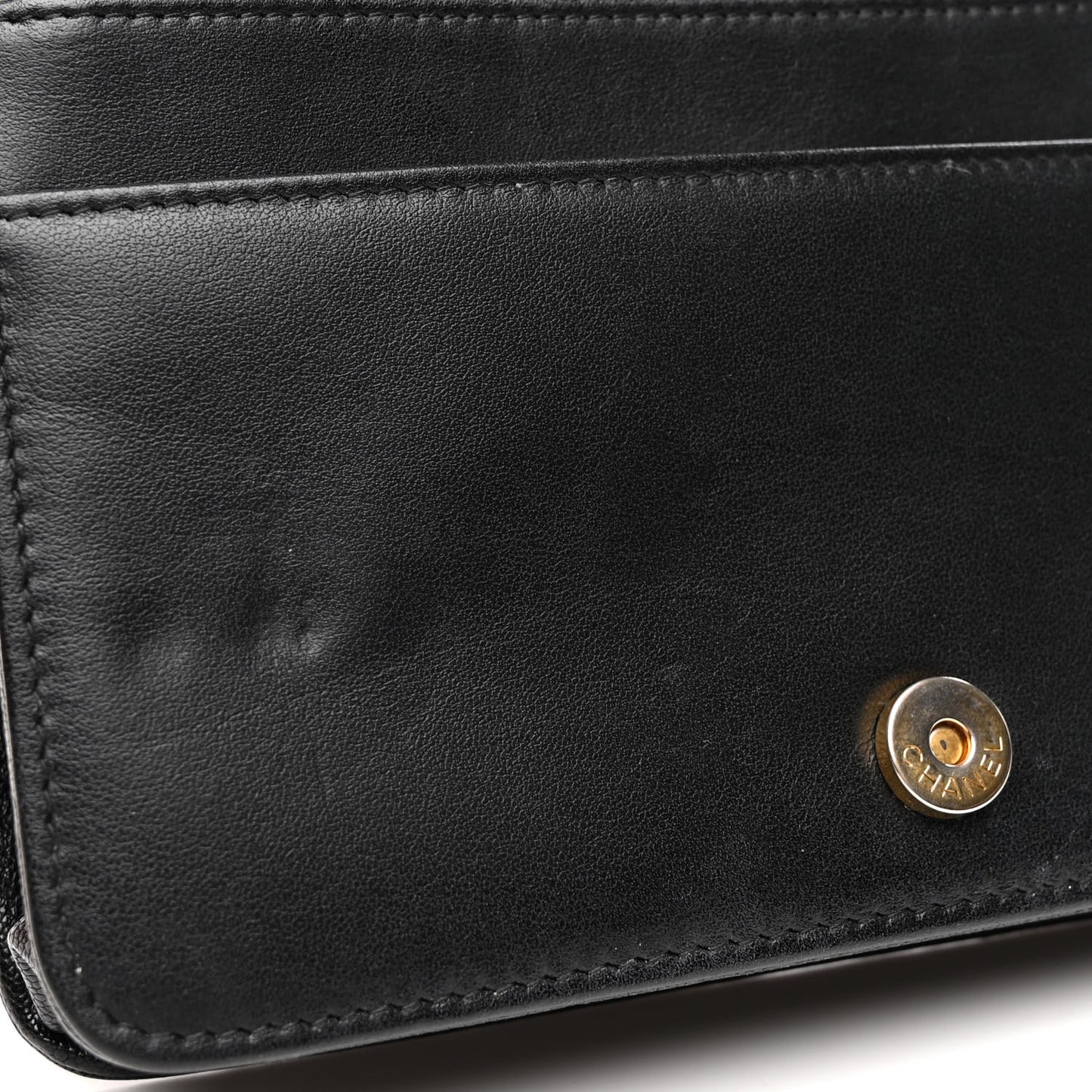 Caviar Quilted Boy Wallet On Chain WOC Black