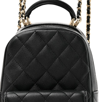 Chanel Caviar Quilted CC Mini Classic Backpack Black 8 of 11
