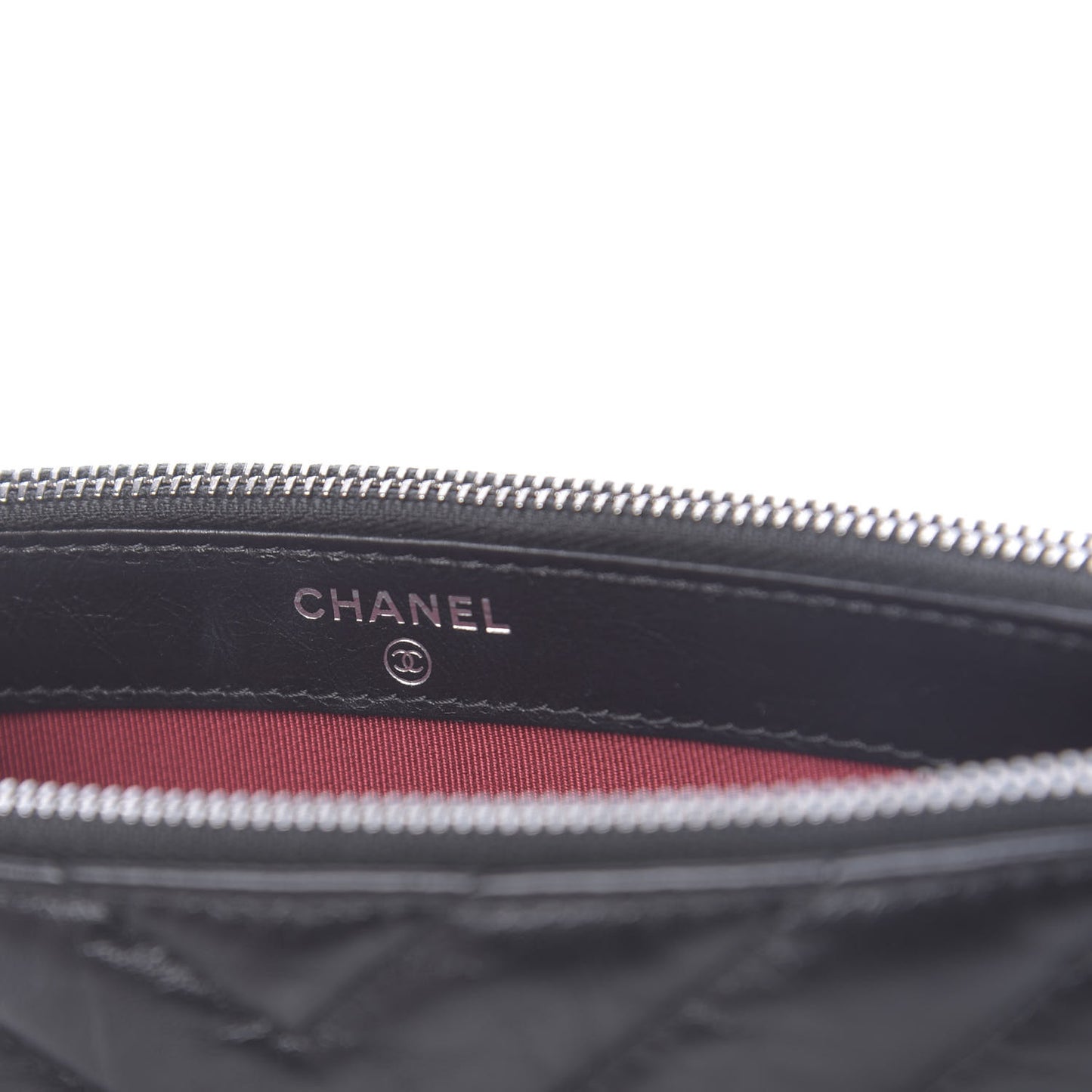 Aged Calfskin Chevron Quilted Small Gabrielle Clutch With Chain Black