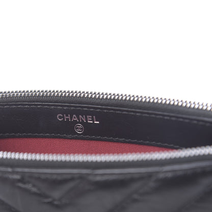Chanel Aged Calfskin Chevron Quilted Small Gabrielle Clutch With Chain Black 7 of 11
