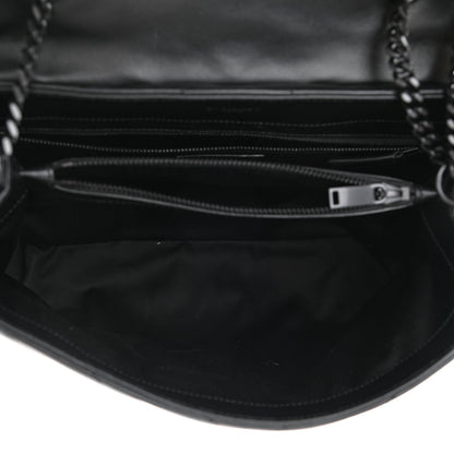 Saint Laurent Calfskin Y Quilted Monogram Monochrome Medium Loulou Chain Satchel Black 5 of 8