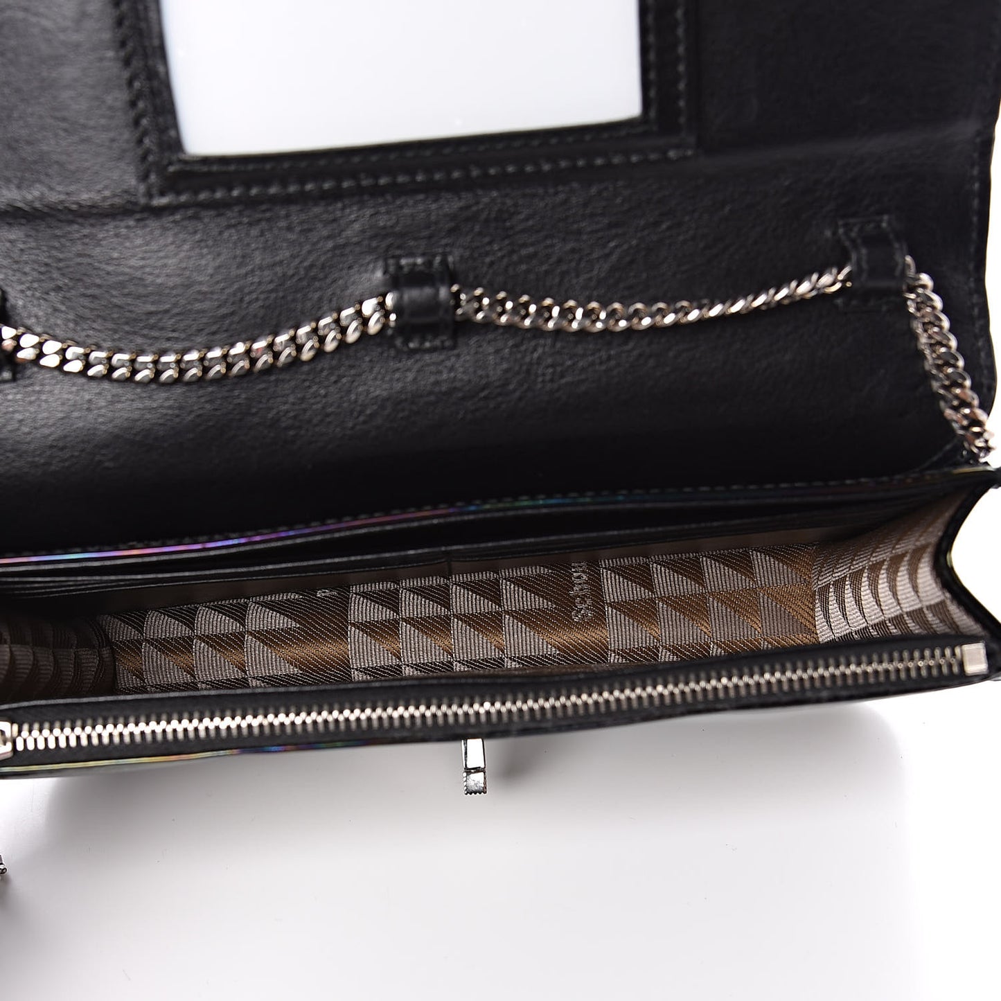 PS11 Holographic Patent Chain Wallet Oil Slick