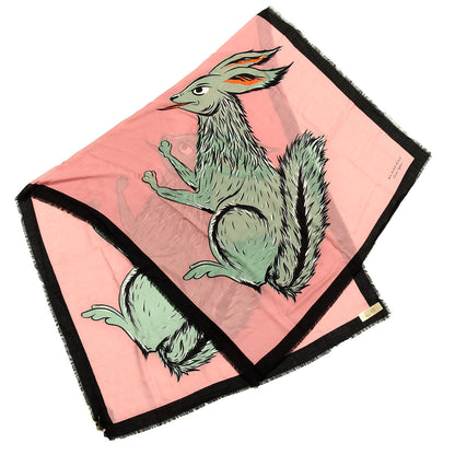 Burberry Cashmere Wolfare Lightweight Scarf Blossom Pink 2 of 3