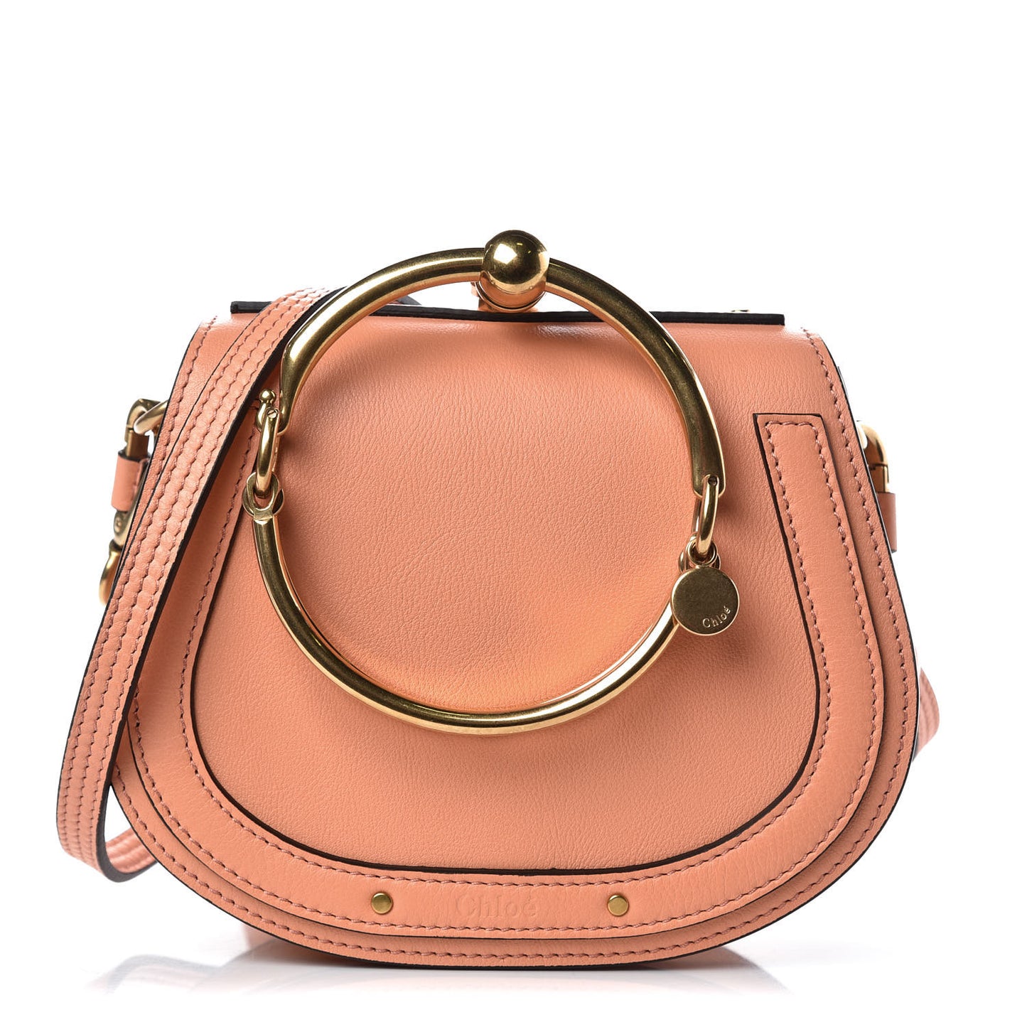 Calfskin Suede Small Nile Bracelet Bag Canyon Sunset