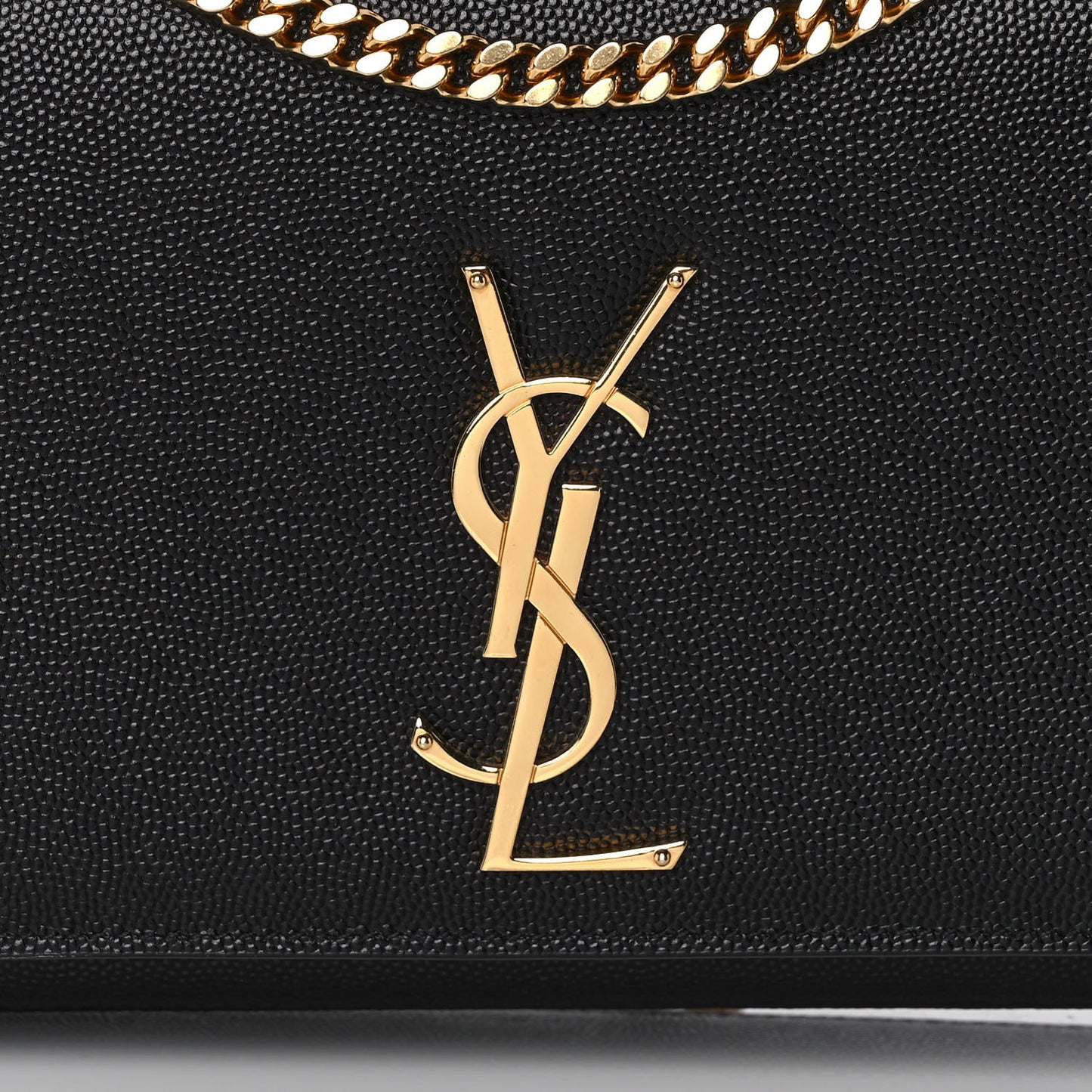 Grain De Poudre Medium Classic Monogram Kate Satchel Black