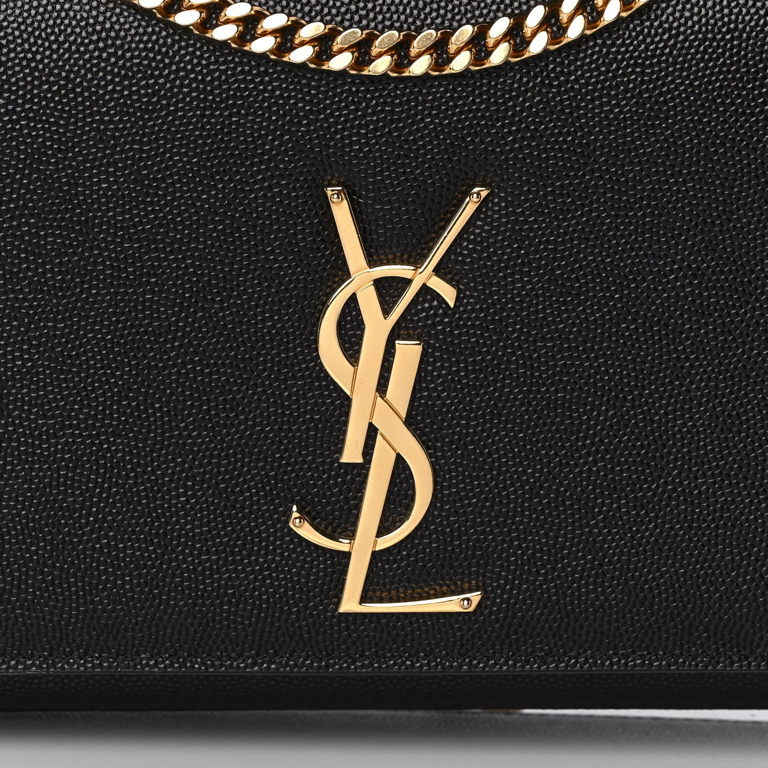 Saint Laurent Grain De Poudre Medium Classic Monogram Kate Satchel Black 10 of 11