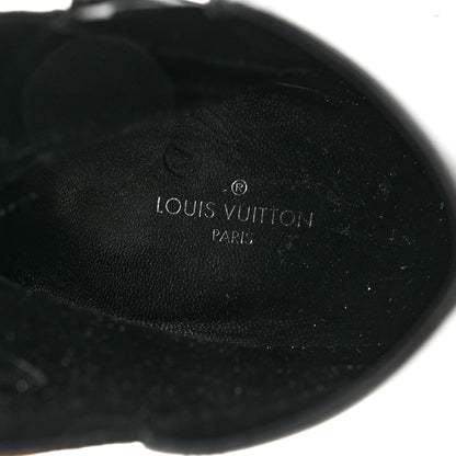 Louis Vuitton Calfskin Monogram Afterglow Platform Ankle Boots 38 Black 7 of 15