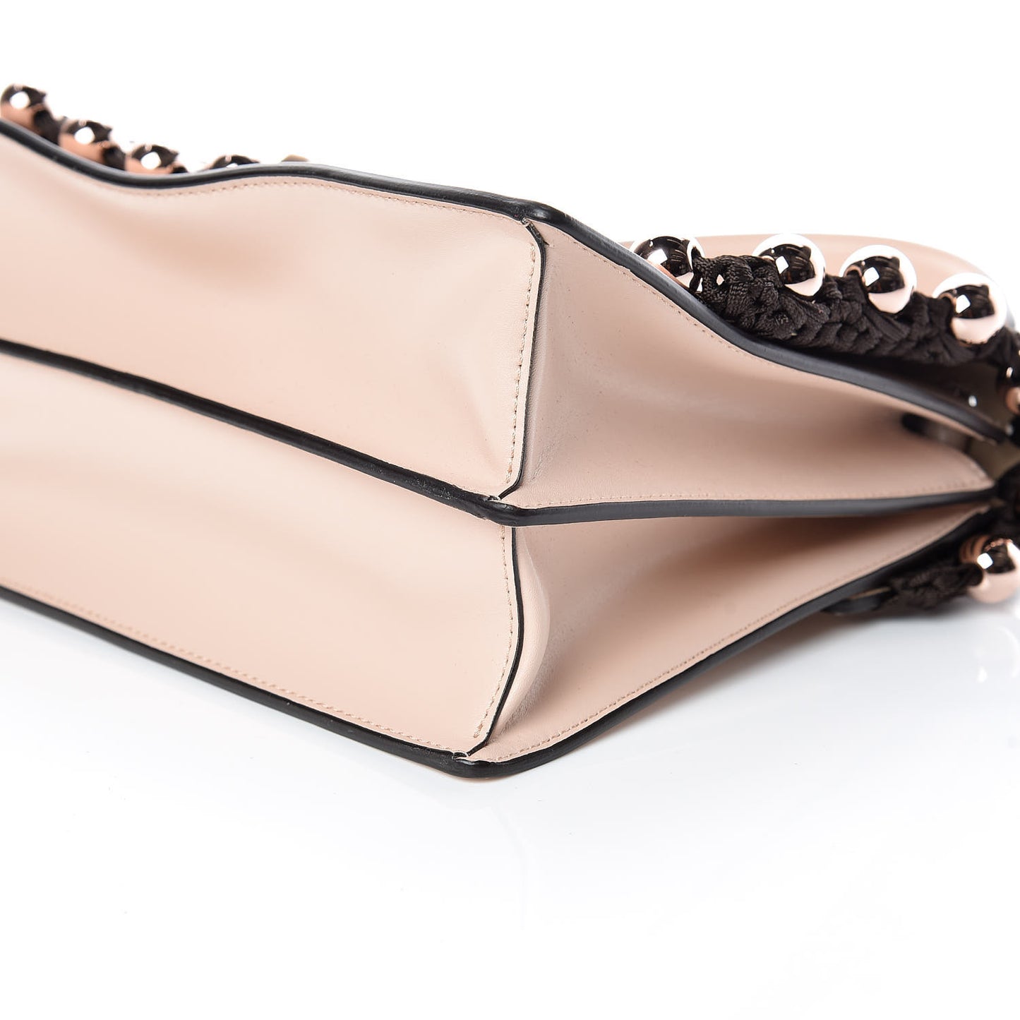 Vitello Liberty Ribbon Pearl Lace Up Kan I Shoulder Bag Plaster