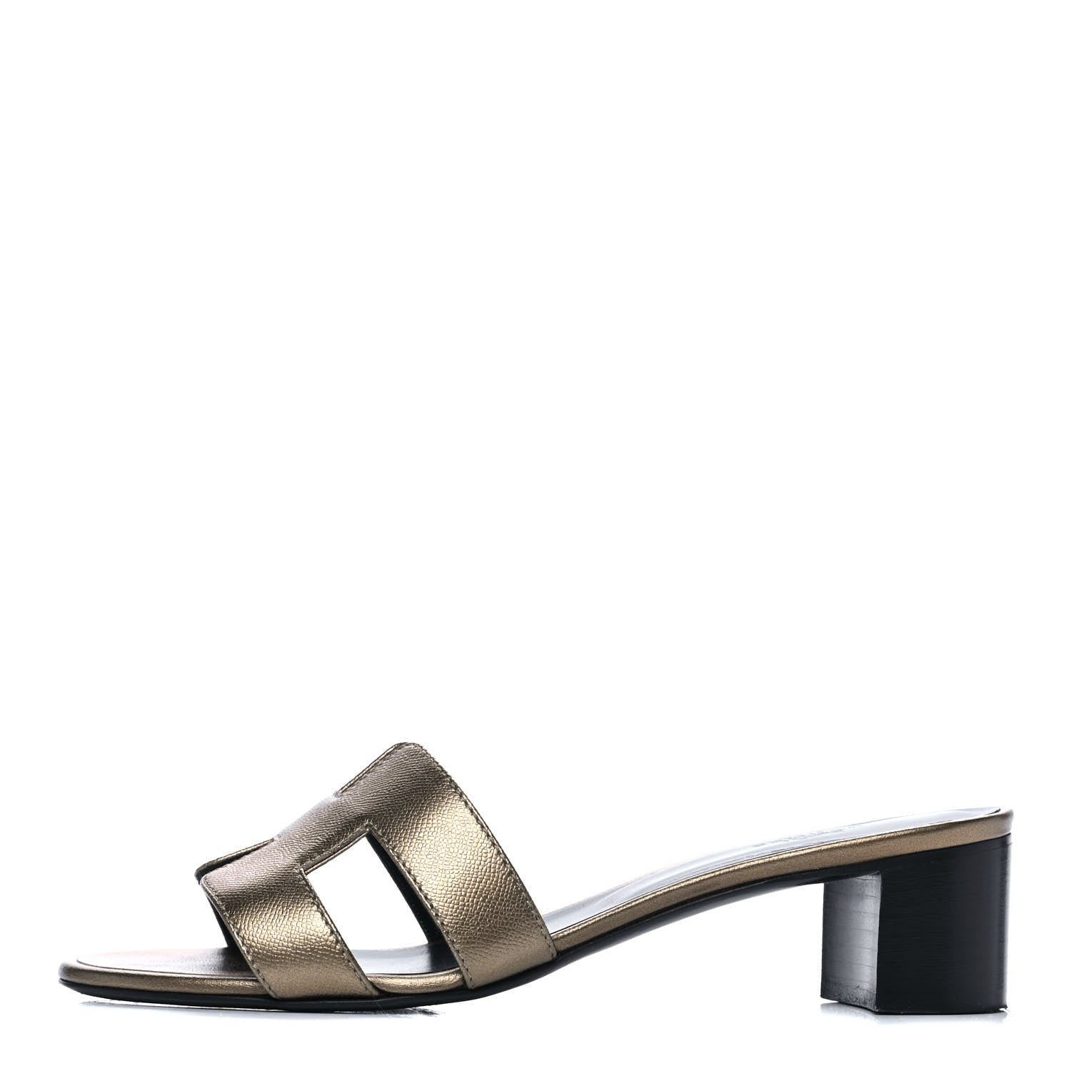Hermes Metallic Epsom Oasis Sandals 37 Vert Bronze 1 of 9