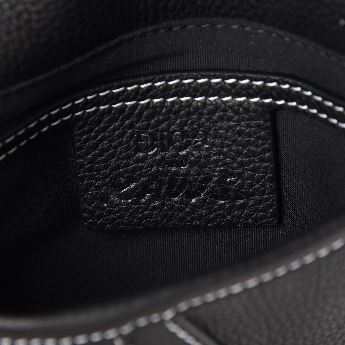 X KAWS Grained Calfskin Bee Saddle Pouch Black
