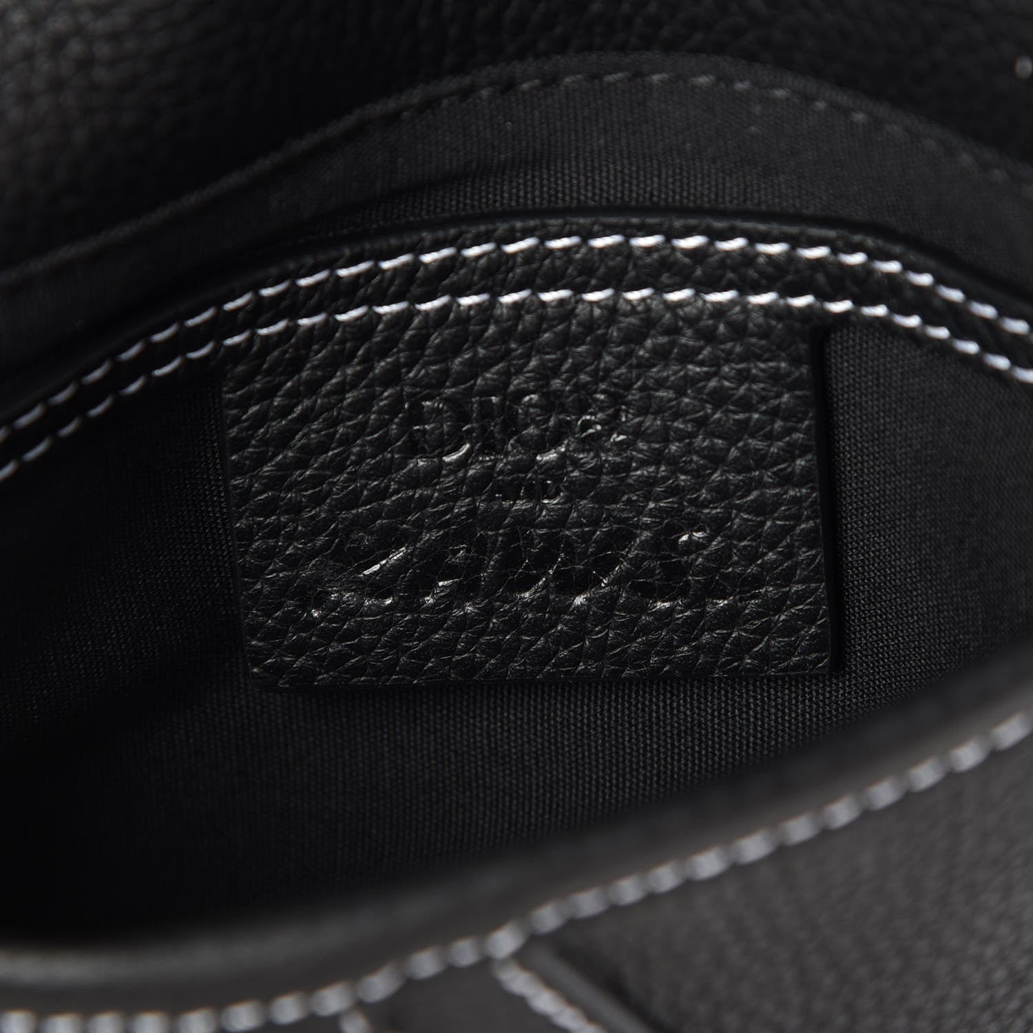 Christian Dior X KAWS Grained Calfskin Bee Saddle Pouch Black 6 of 7