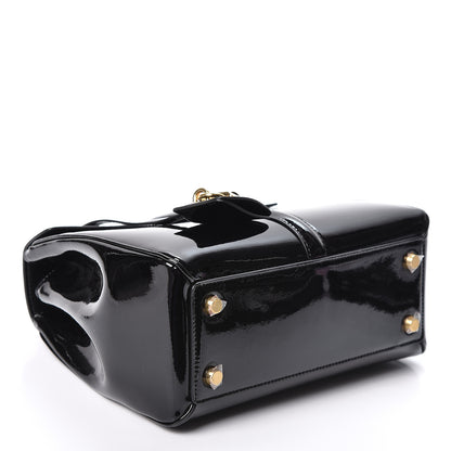 Celine Patent Calfskin Small 16 Top Handle Bag Black 3 of 9