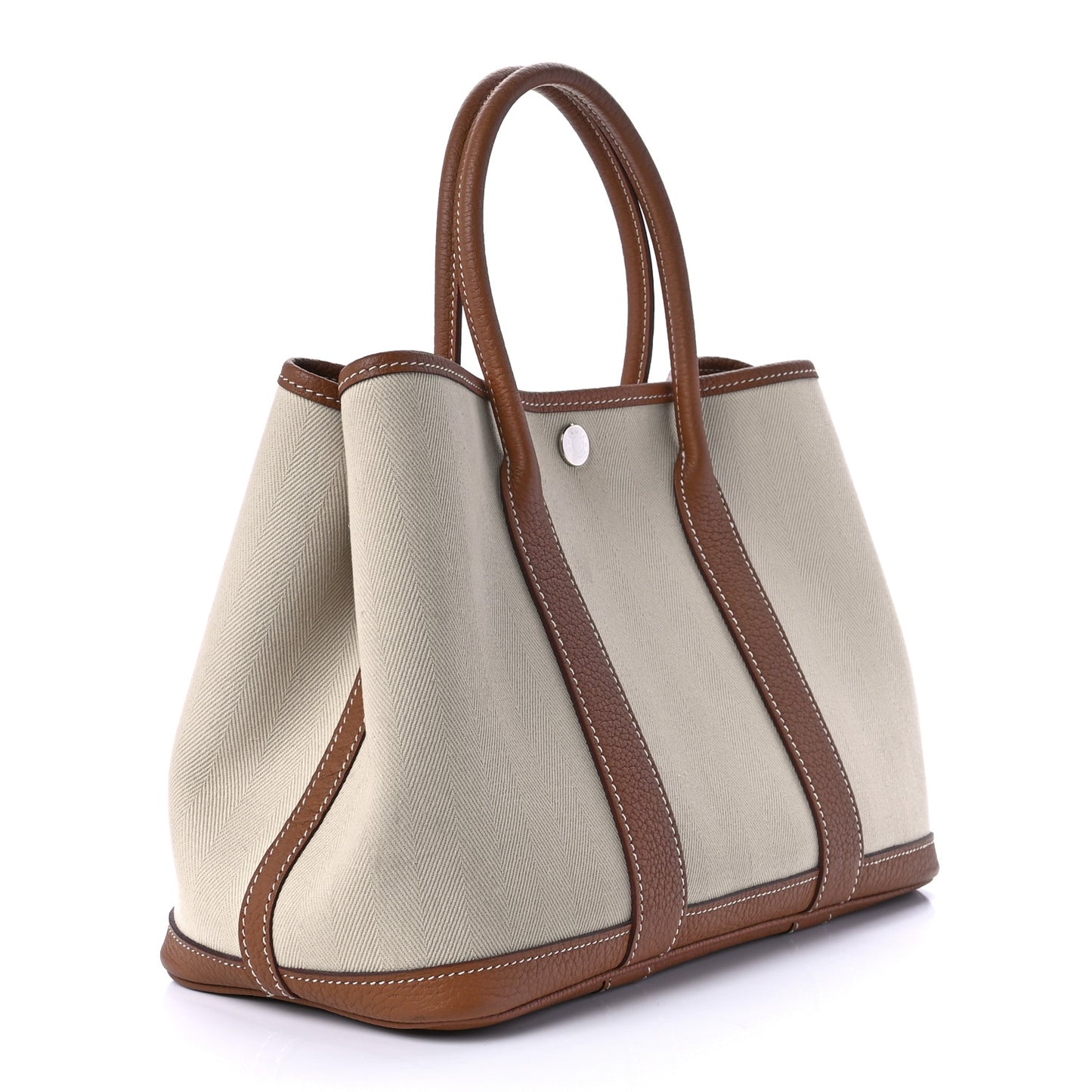 Grand Chevron Weave Negonda Garden Party 30 TPM Tote Craie Gold