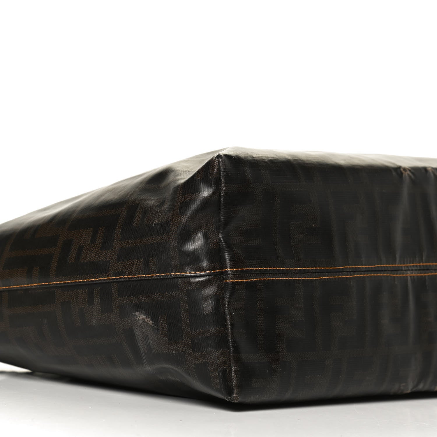 Fendi Zucca Spalmati Matrioska Small Roll Tote Tobacco Black 10 of 16