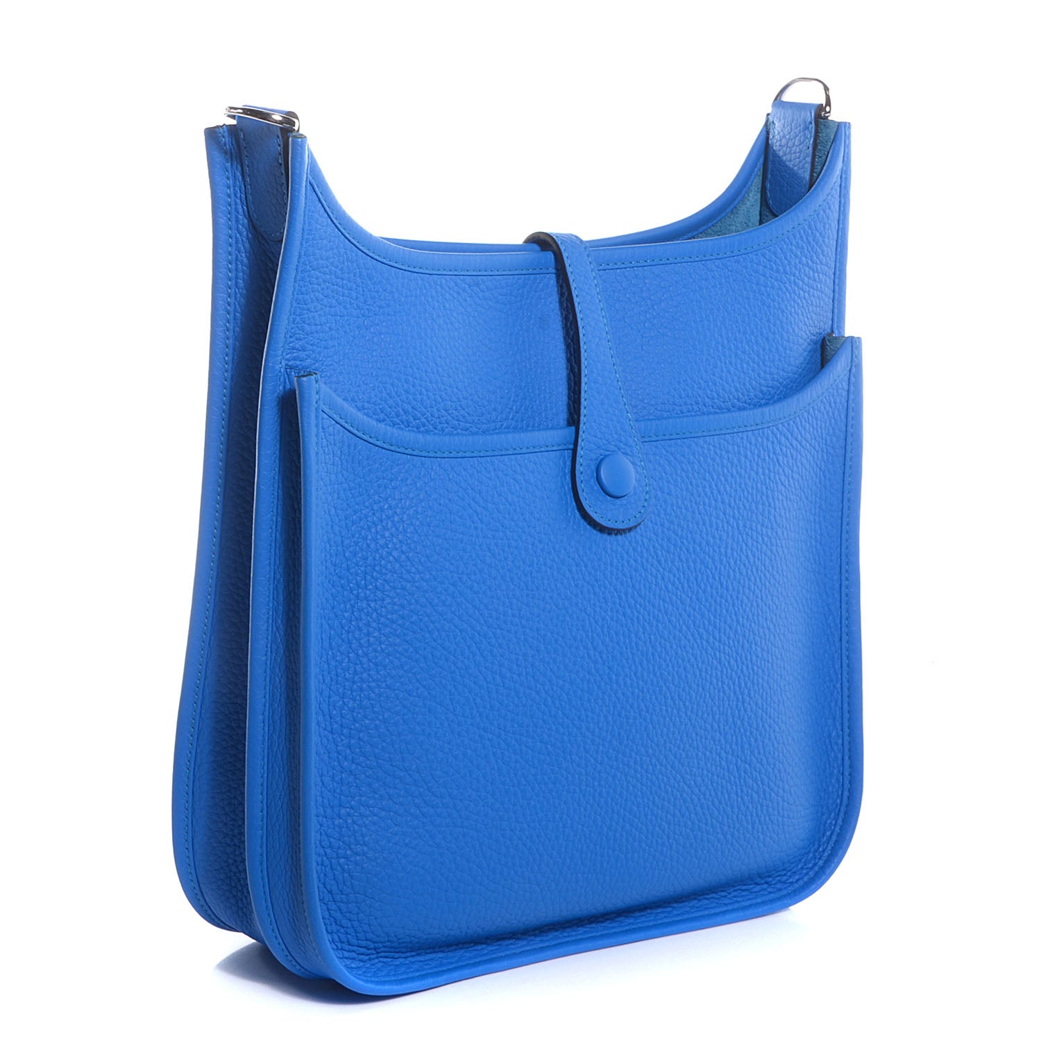 Hermes Taurillon Clemence Evelyne III PM Bleu Hydra 9 of 16