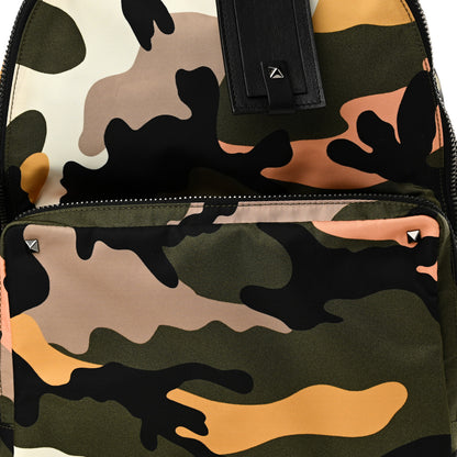 Valentino Garavani Nylon Camouflage Print Backpack Green Multicolor 7 of 9