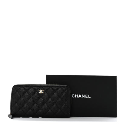 Chanel Caviar Quilted Large Gusset Zip Around Wallet Black 9 of 9
