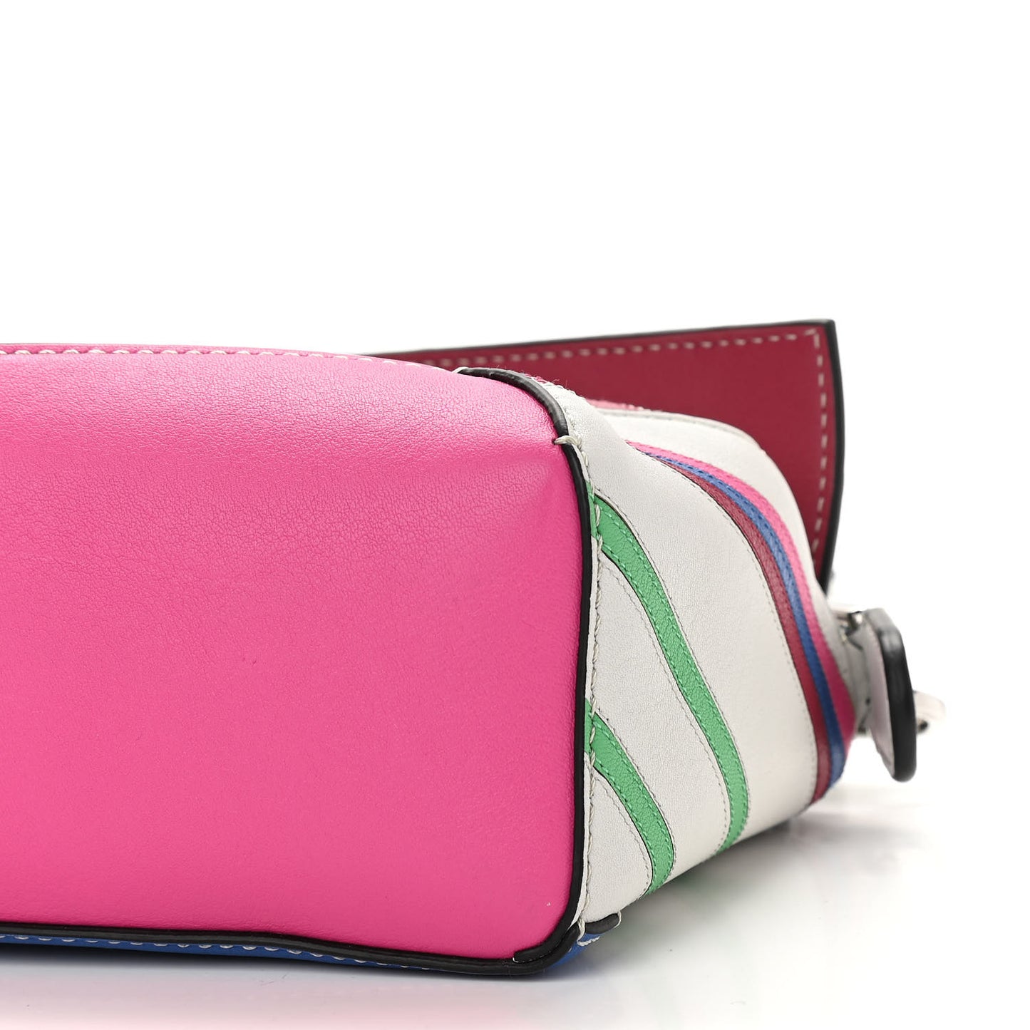 Calfskin Mini Puzzle Edge Bag Grey Multicolor