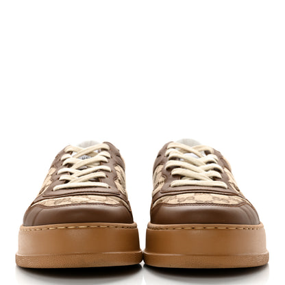 Gucci Dali Soft Calfskin GG Monogram Mens Chunky Sneakers 9 Hezelnut Beige Ebony Mystic White 2 of 13