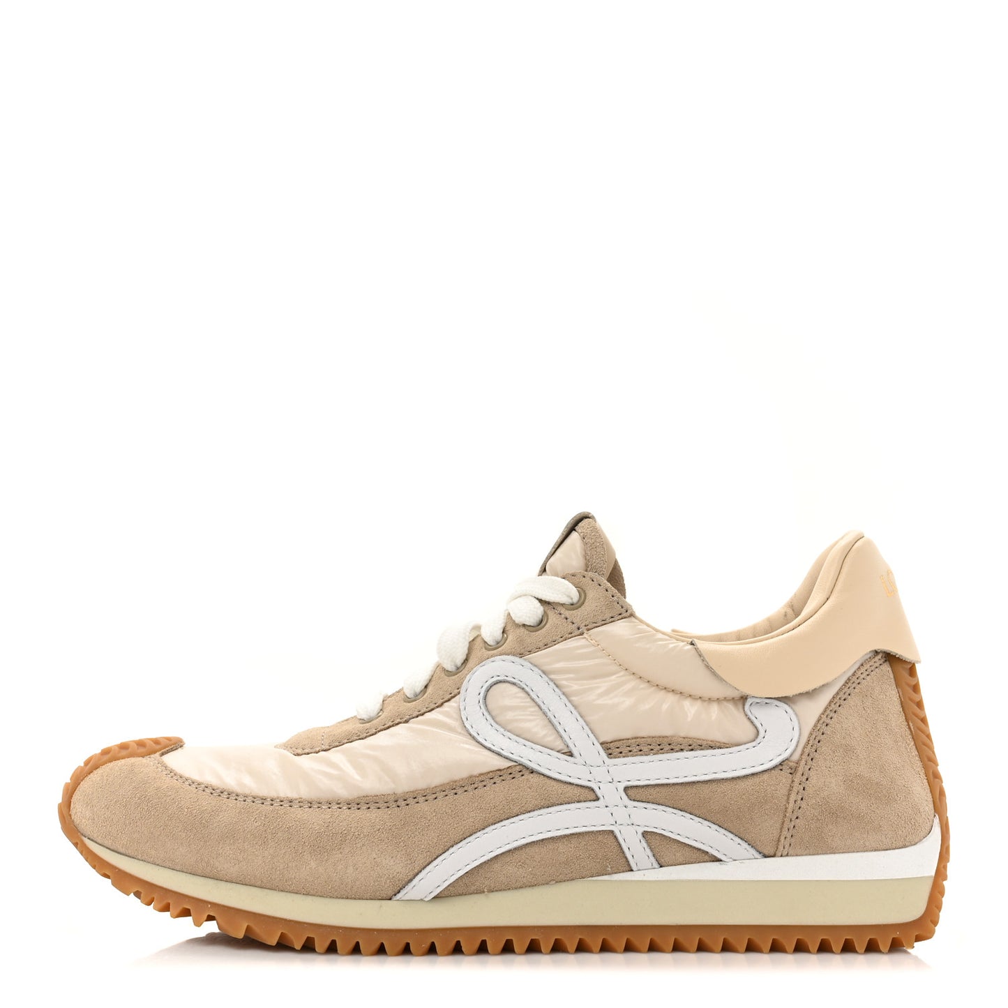 Nylon Suede Flow Runners Sneakers 37 Beige