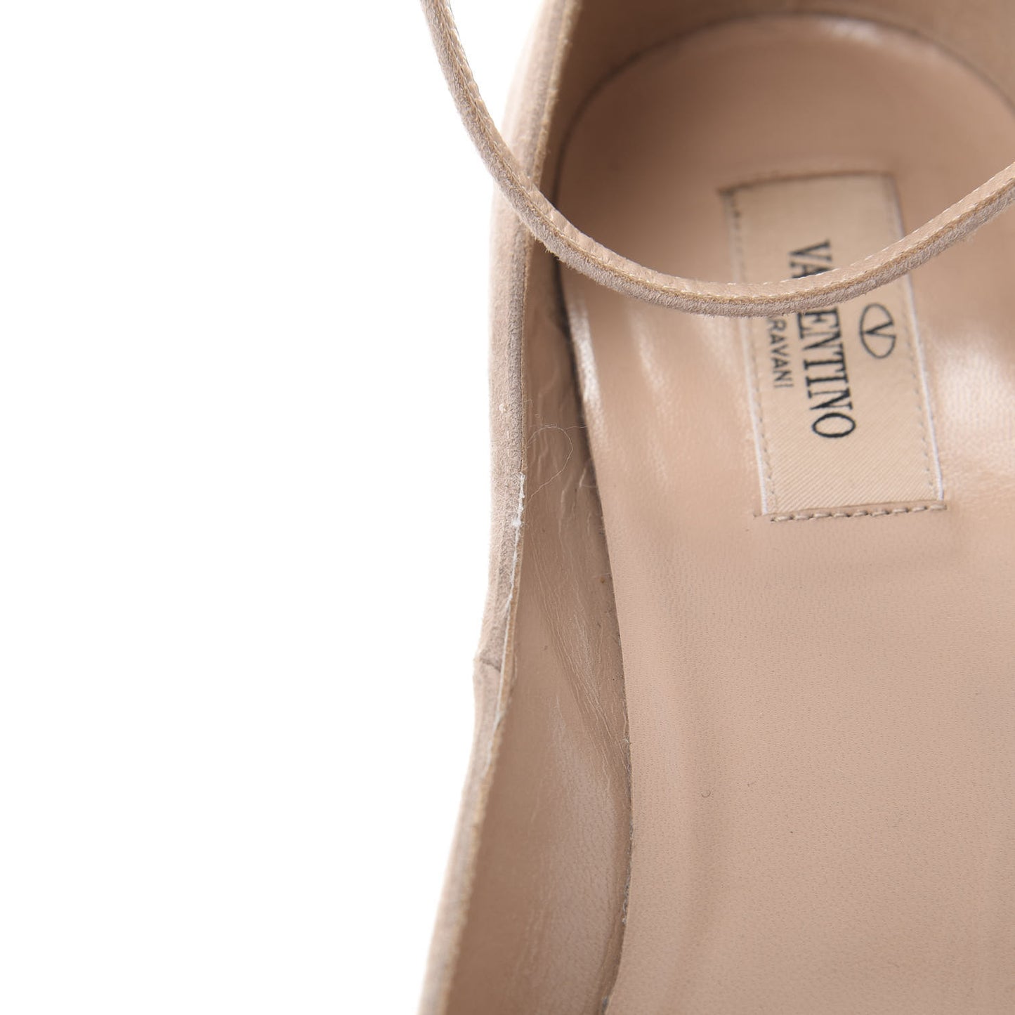 Suede Tan-Go Mary Jane Ankle Strap 60mm Pumps 39 Poudre