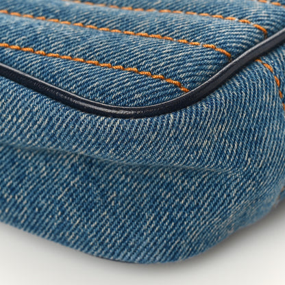 Saint Laurent Denim Matelasse Monogram Mini Lou Camera Bag California Blue 9 of 9