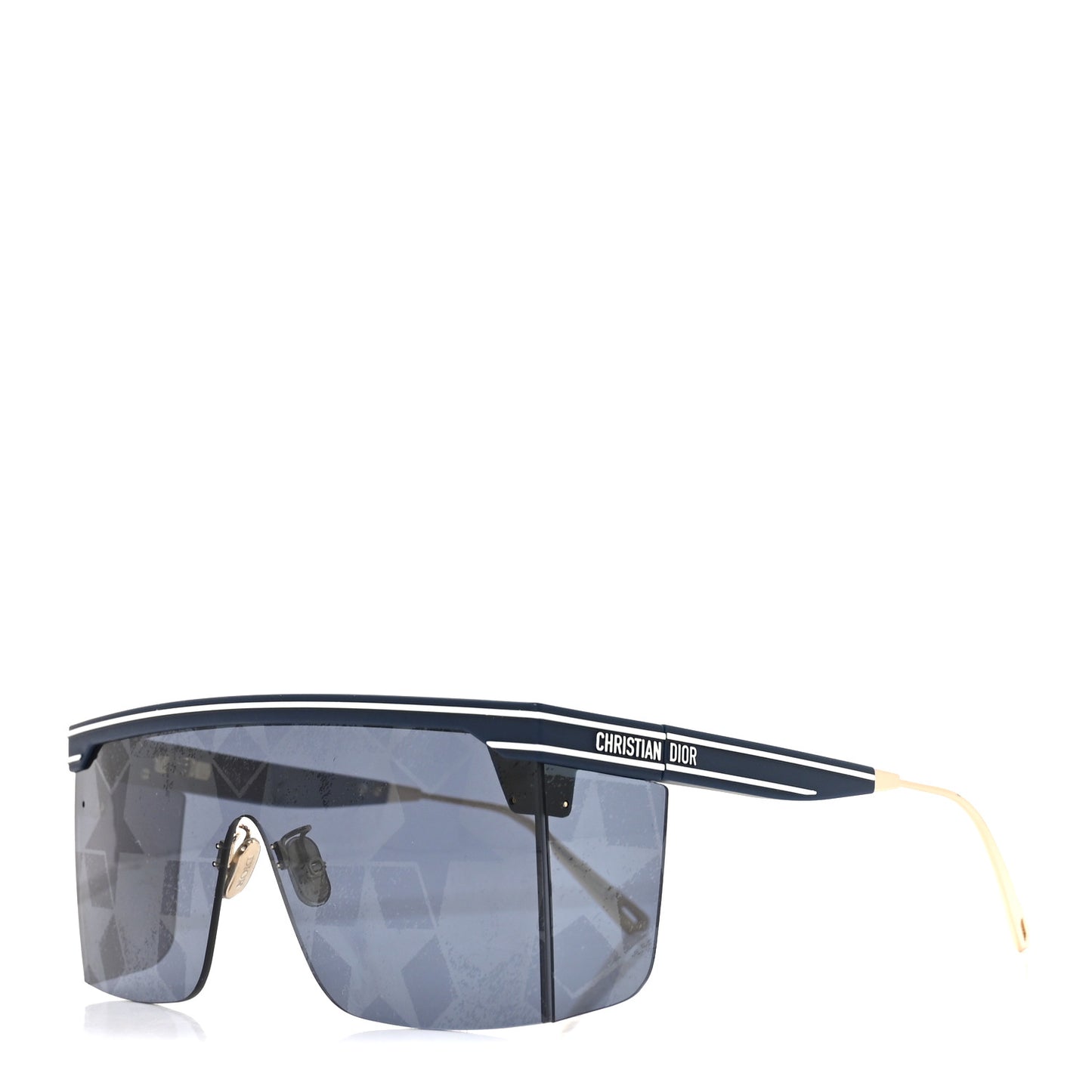 Geometric Diorclub M1U Mask Sunglasses Matte Blue