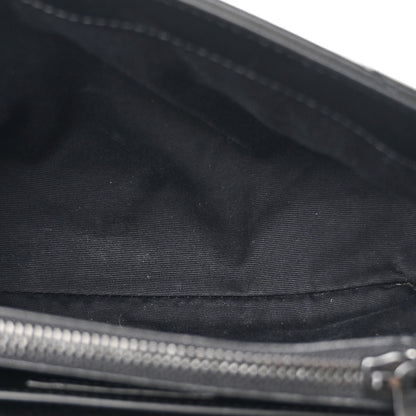 Saint Laurent Calfskin Y Quilted Monogram Monochrome Small Loulou Chain Satchel Black 5 of 12