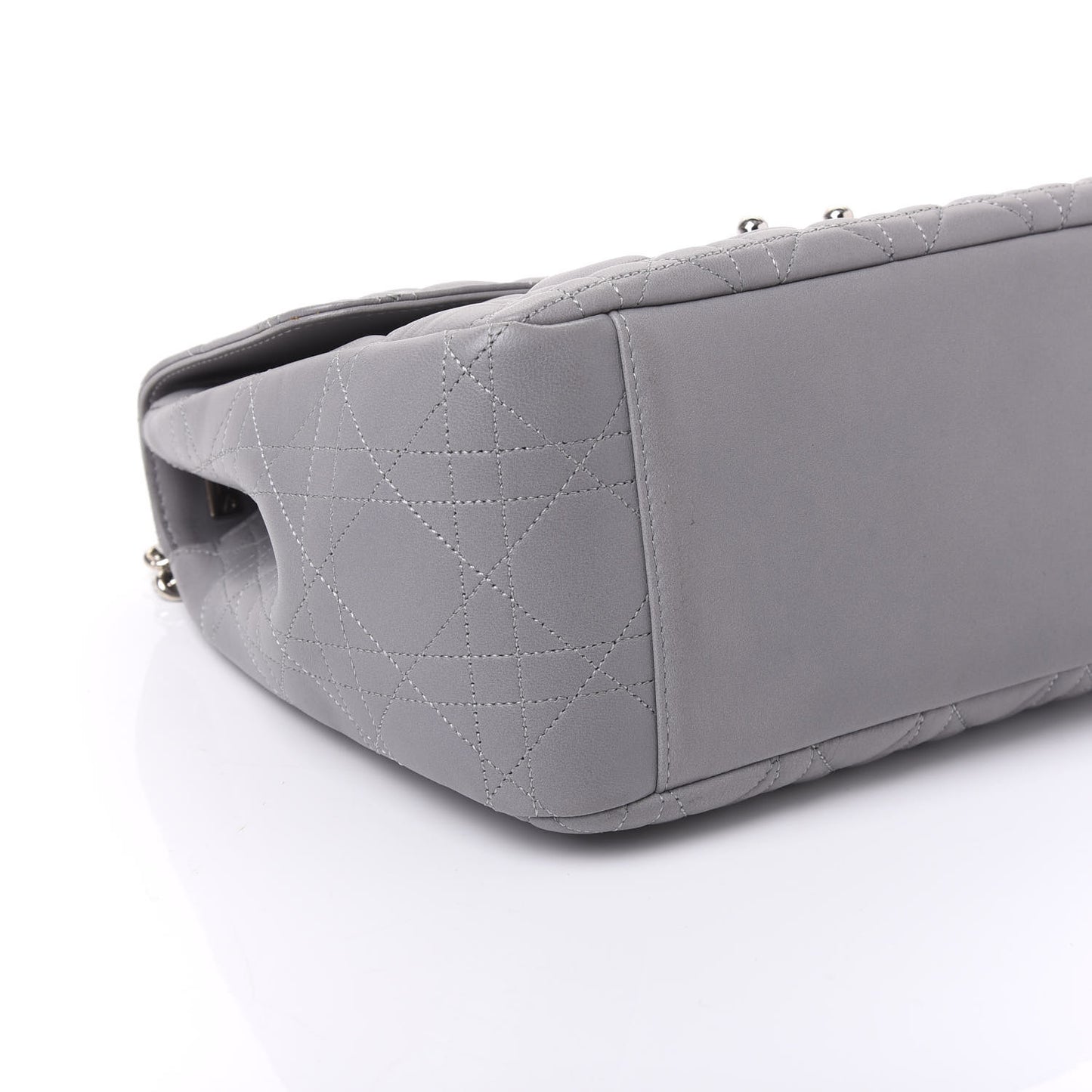 Lambskin Cannage Large Miss Dior Flap Grey