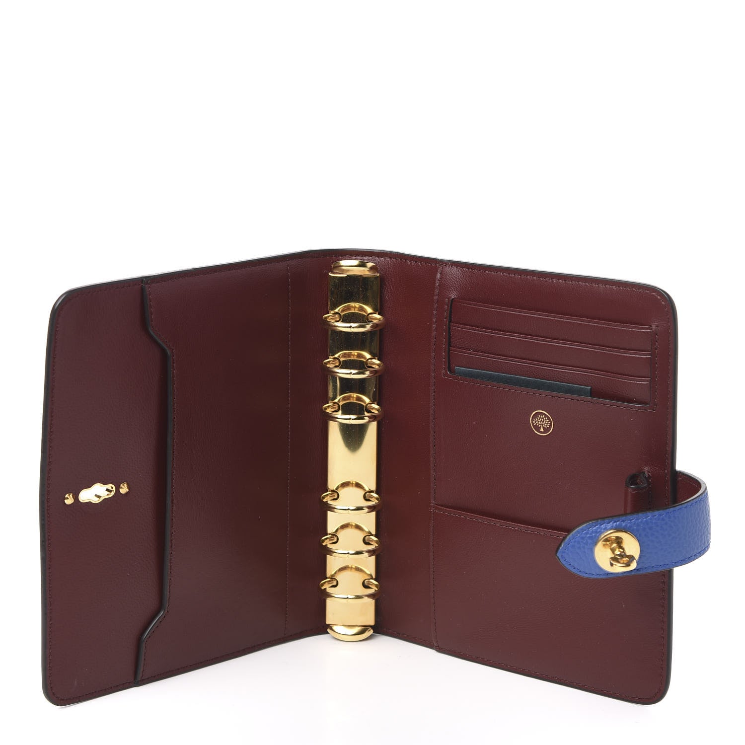 Mulberry Natural Grain Calfskin Postman's Lock Agenda Porcelain