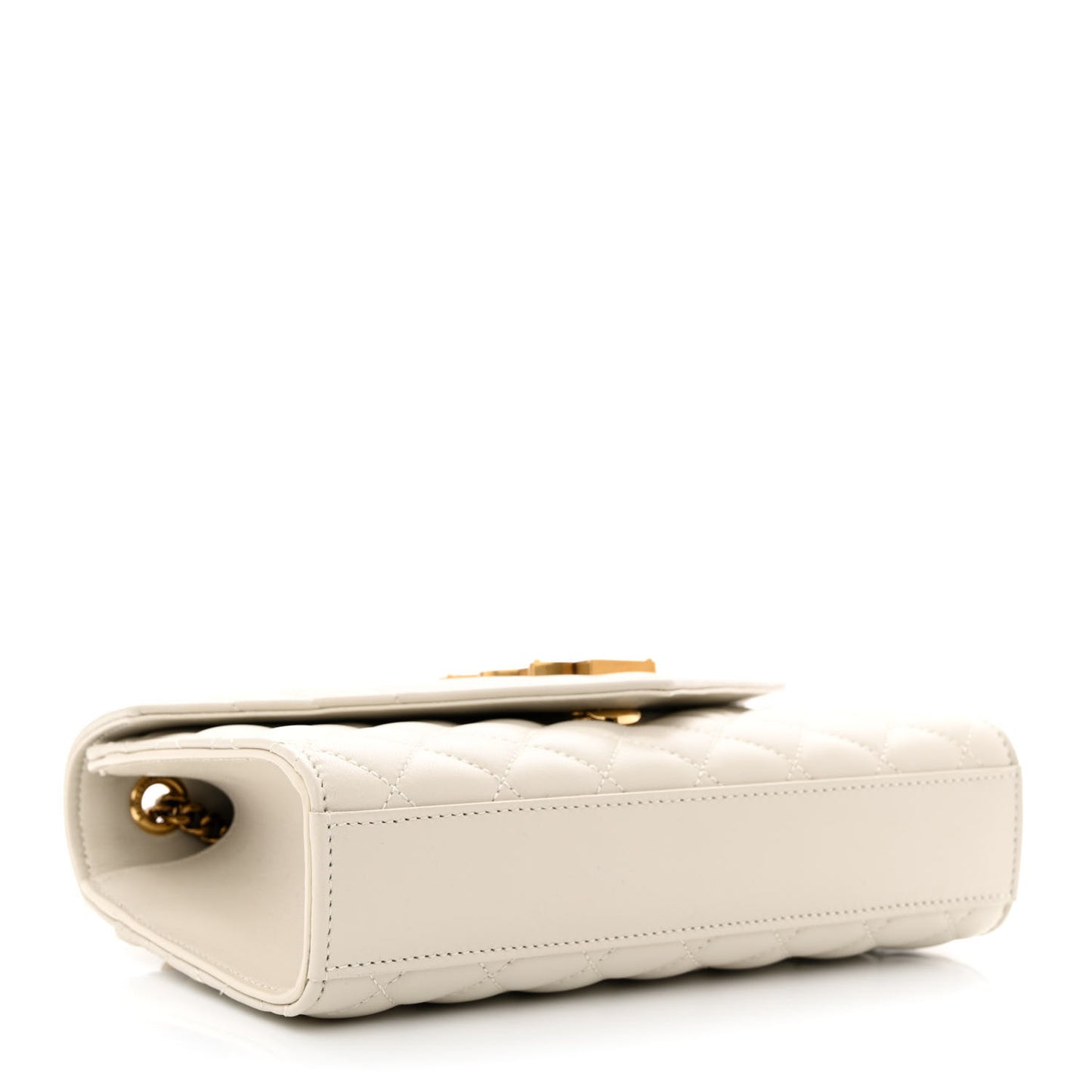 Nappa Mixed Matelasse Triquilt Small Monogram Satchel Vintage White