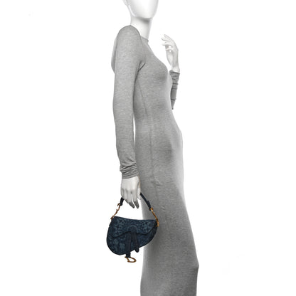 Christian Dior Denim Tie Dye Mini Saddle Bag Blue 2 of 10