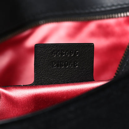 Gucci Velvet Matelasse Medium GG Marmont Shoulder Bag Black 7 of 9