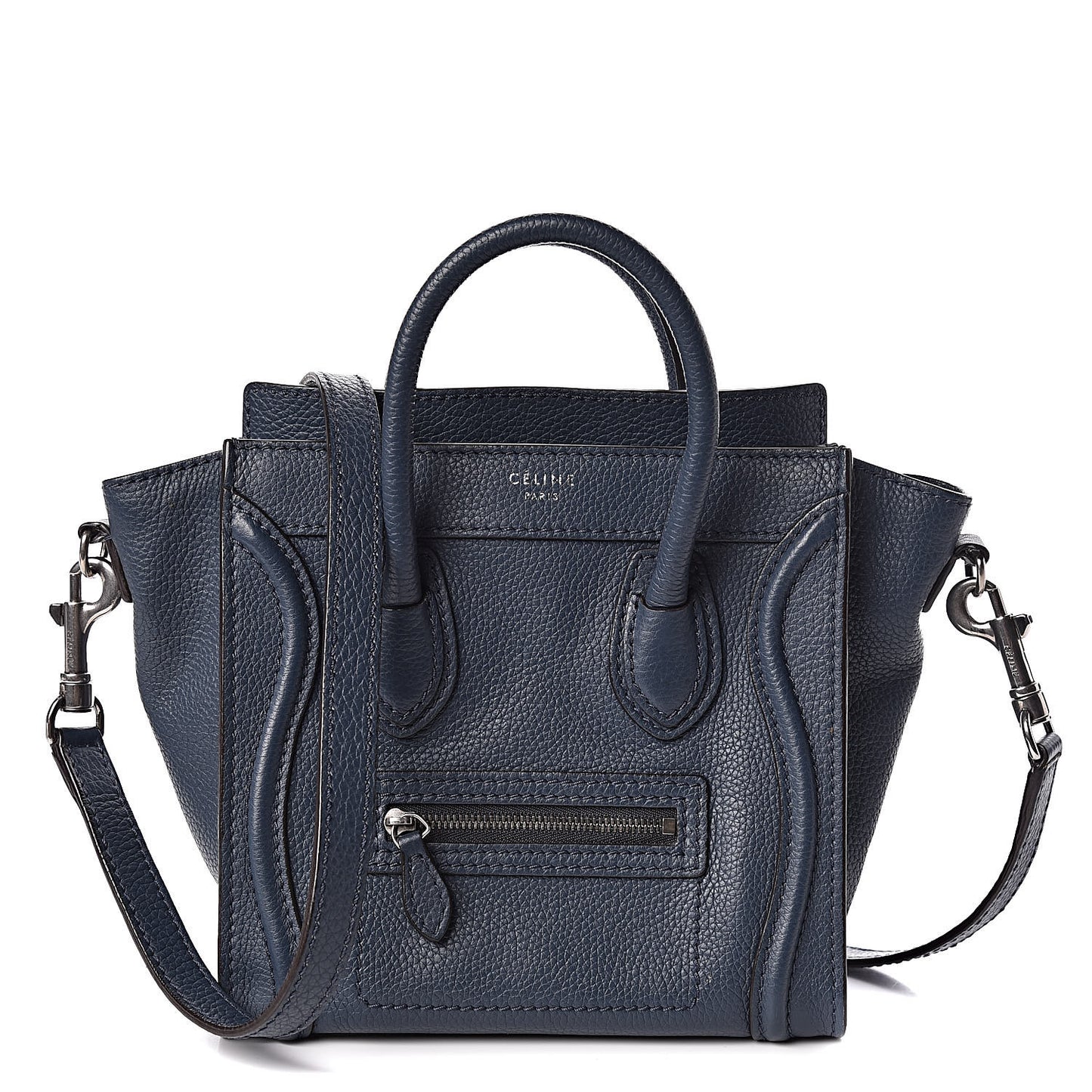Drummed Calfskin Nano Luggage Orage