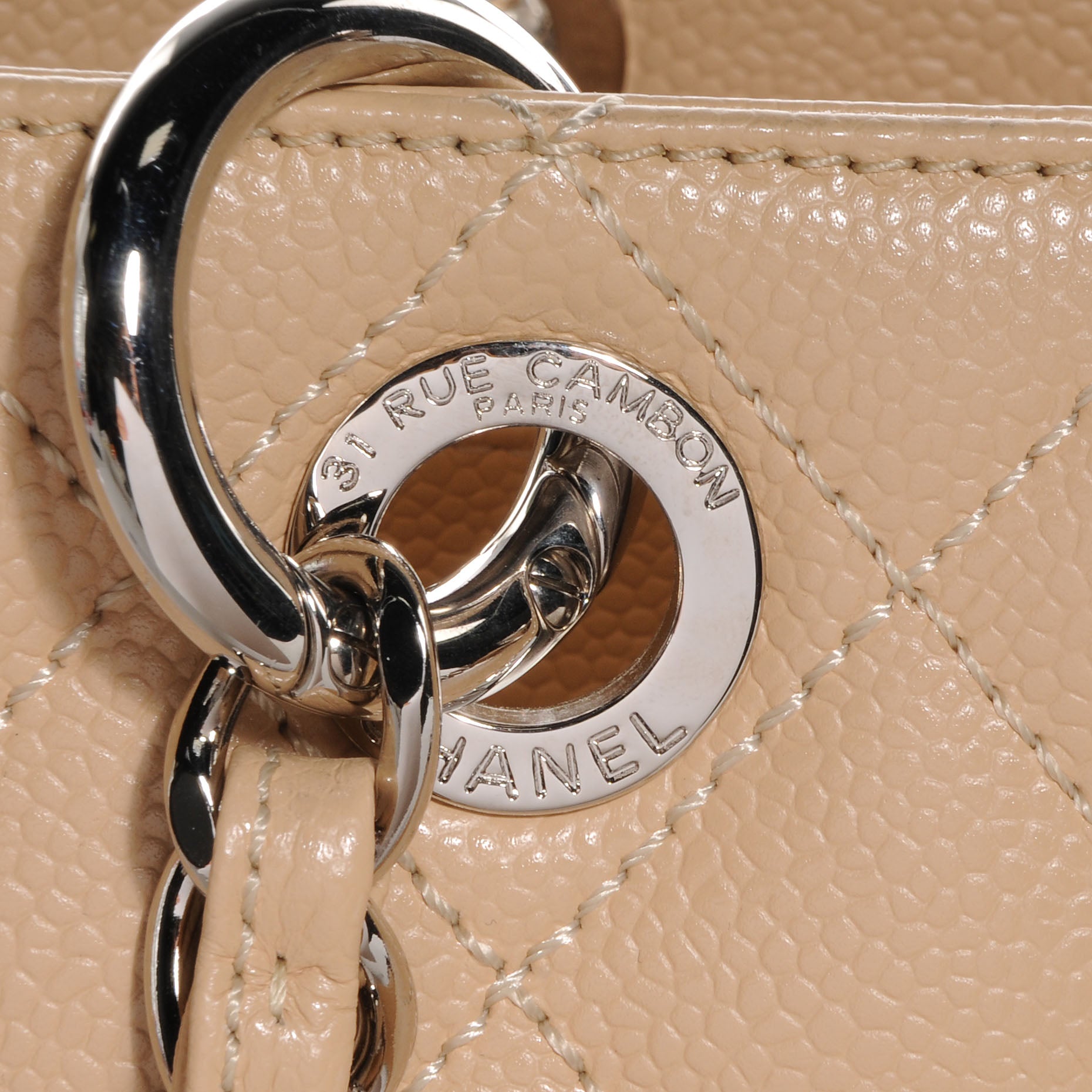 Chanel Caviar Grand Shopping Tote GST Beige Clair 9 of 9
