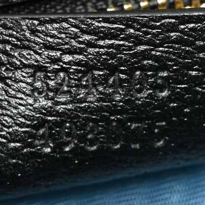 Gucci Textured Calfskin Bee Star Print Small Sylvie Shoulder Bag Black 7 of 8
