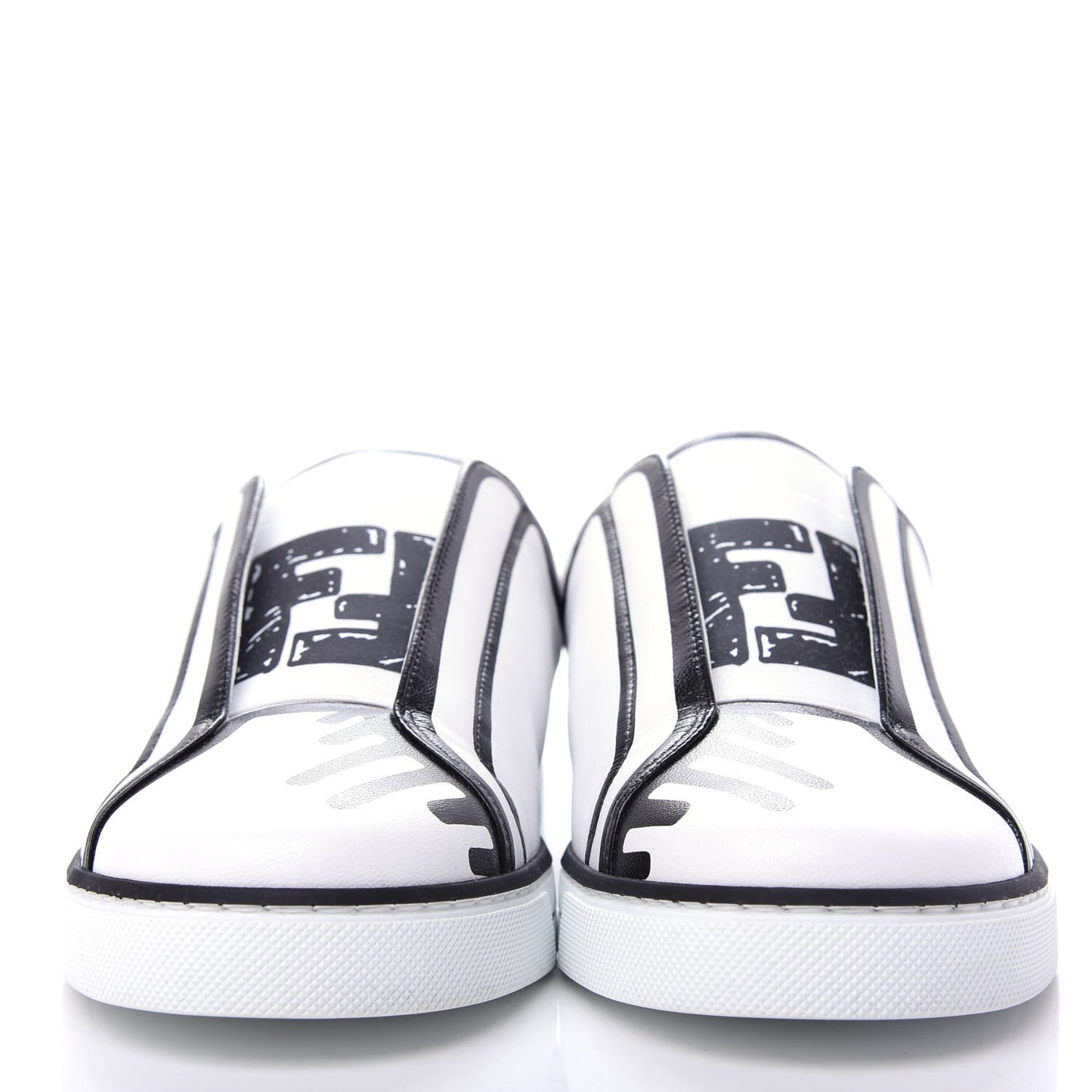 X JOSHUA VIDES Nappa Rockoclick Slip On Sneakers 39 Snow White Black